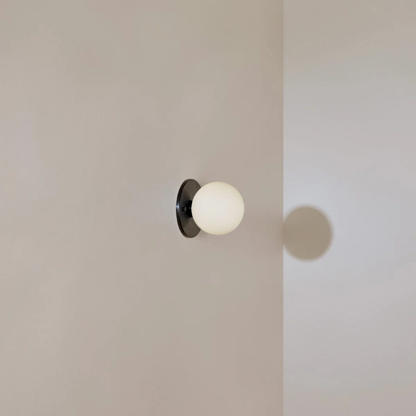 Orb Surface Sconce Small Brushed Black